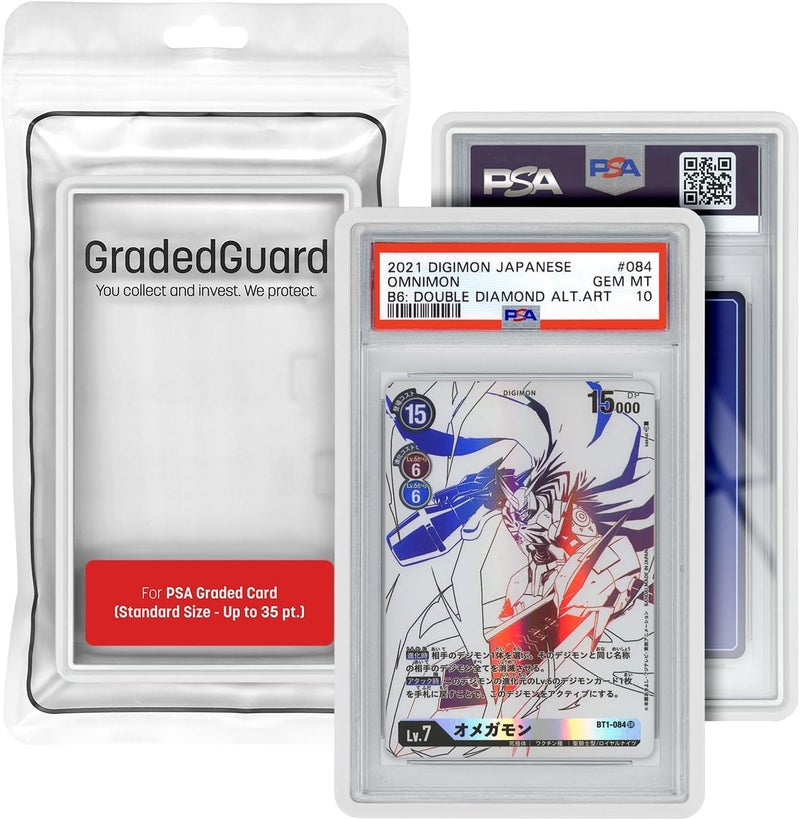 GradedGuard Graded Card Guard Case for Standard PSA Slab Case | Multiple Colors | Soft Touch Matte Finish | Stackable | Made to Fit PSA | Solid TPU and PC Design. (White) - Image 1